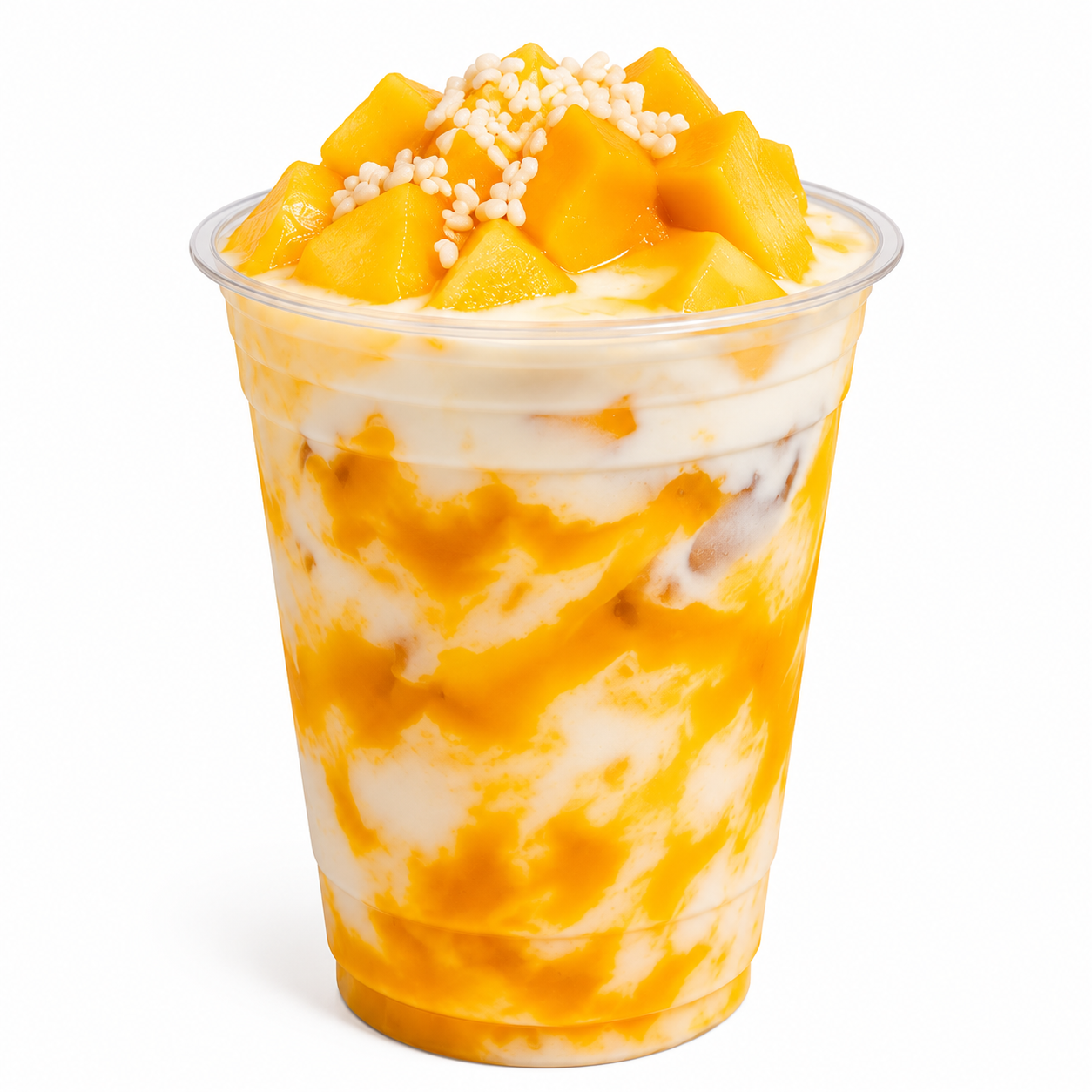 Mango Sticky Rice matcha latte
